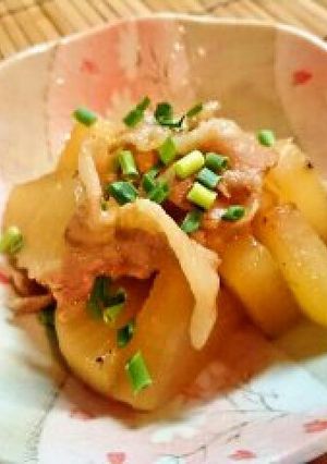 フライパンで手早く！豚肉と大根の煮物-レシピのメイン写真