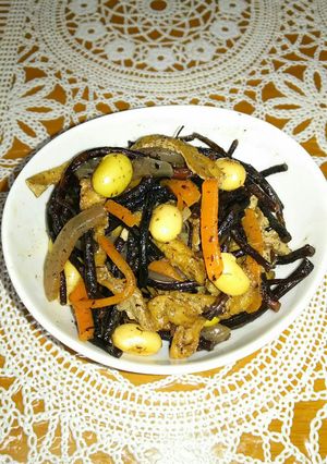 【家庭の味】ひじきと大豆の煮物♪-レシピのメイン写真