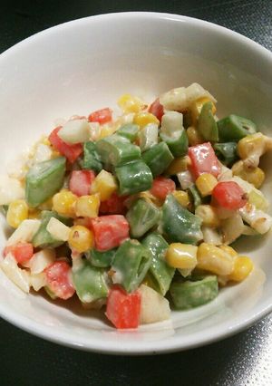 いんげん人参味噌マヨサラダ 野菜のおかず-レシピのメイン写真