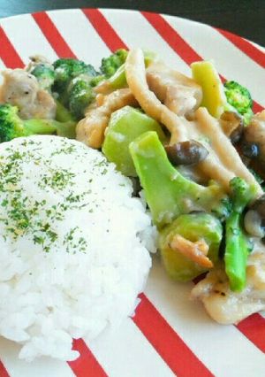 カフェごはん風♪豚肉のミルクソース炒め-レシピのメイン写真