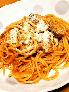 サバ缶とケチャップでトマトクリームパスタ-レシピのメイン写真