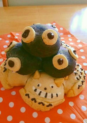トトロ＆まっくろくろすけ3Dちぎりパン-レシピのメイン写真