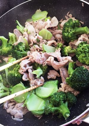 簡単！豚肉とブロッコリー炒め-レシピのメイン写真