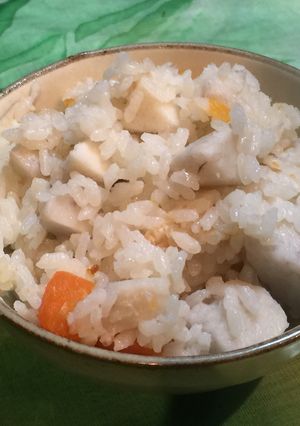 里芋入りの炊き込みご飯&里芋の保存-レシピのメイン写真