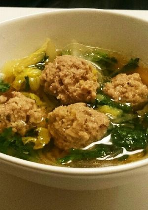 じゅわ～ん☆ふんわり肉だんごと白菜スープ-レシピのメイン写真