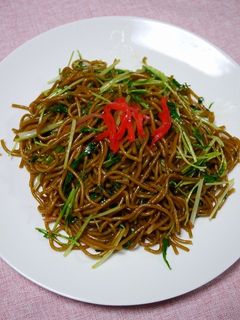 焼きそばアレンジ!水菜炒め-レシピのメイン写真