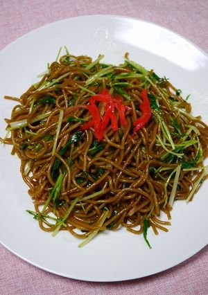 焼きそばアレンジ！水菜炒め-レシピのメイン写真