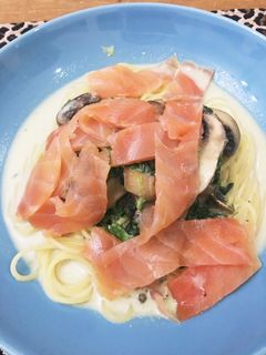 スモークサーモンのミルクマヨパスタ-レシピのメイン写真