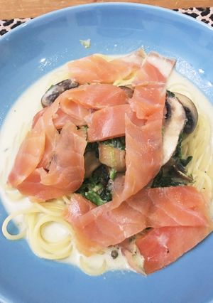 スモークサーモンのミルクマヨパスタ-レシピのメイン写真