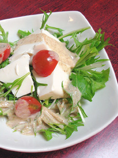 ベストオブ水菜レシピ!水菜と豆腐のサラダ-レシピのメイン写真