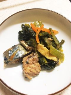 さば缶と小松菜の煮物✨-レシピのメイン写真