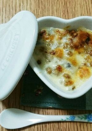 ガス不要！簡単！きのこと納豆のココット☆-レシピのメイン写真