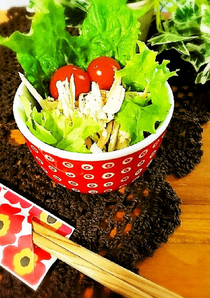 低糖質つくりおきサラダ♪ごぼうとささみ-レシピのメイン写真