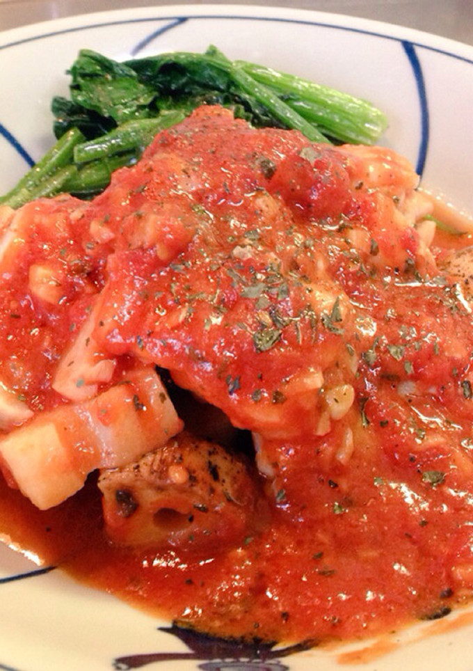 皮付きレンコンと鶏肉のゴロゴロとまと煮-レシピのメイン写真