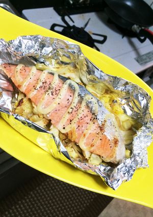 鮭マヨネーズホイル焼き-レシピのメイン写真