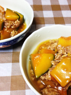 見よう見マネで★かぼちゃのそぼろ煮★-レシピのメイン写真