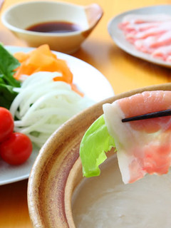 豚肉と春野菜のごま豆乳味しゃぶ-レシピのメイン写真