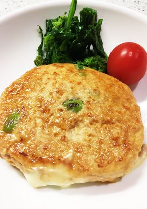 チーズ入りふわふわ豆腐ハンバーグ-レシピのメイン写真