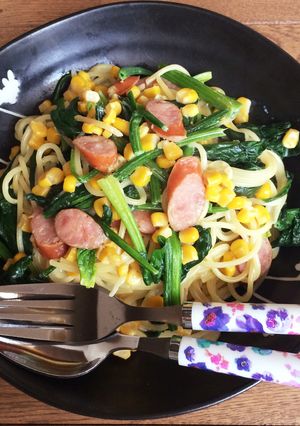 ほうれん草とウインナーのクリームパスタ☆-レシピのメイン写真