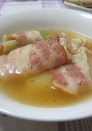 太いネギ巻きベーコンのトロトロ煮-レシピのメイン写真