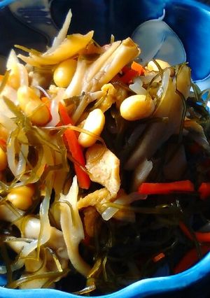 乾燥きざみ昆布と大豆の具沢山煮物-レシピのメイン写真