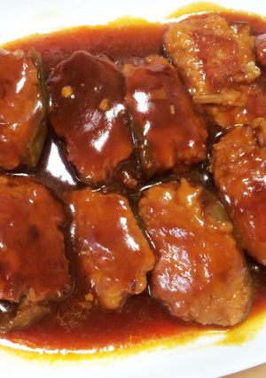 ピーマンの肉えのき詰め煮込み♬-レシピのメイン写真
