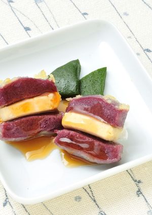 介護食　なすの肉はさみ揚げ-レシピのメイン写真