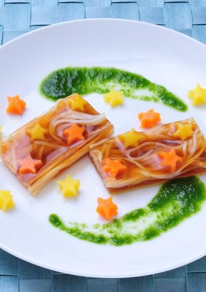 介護食　そうめんの天の川-レシピのメイン写真