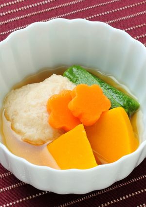 介護食　海老しんじょ炊き合わせ-レシピのメイン写真