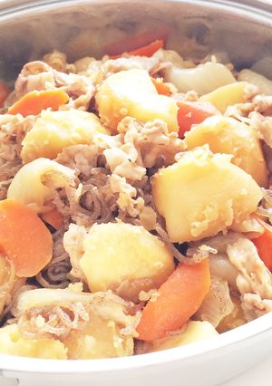 湯通しで柔らかお肉＊豚バラの肉じゃが^^-レシピのメイン写真