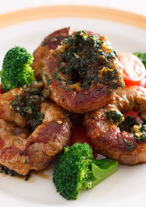 玉ねぎの豚肉巻き　甘辛香味タレ-レシピのメイン写真