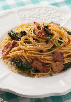 ベーコンとほうれん草の鮮やかマッサパスタ-レシピのメイン写真