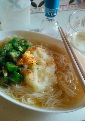 オクラおろしぶっかけ素麺。-レシピのメイン写真