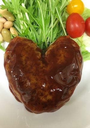バレンタインハンバーグ-レシピのメイン写真
