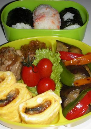 変わりおにぎり＆ちょっぴり豪華う巻き弁当-レシピのメイン写真