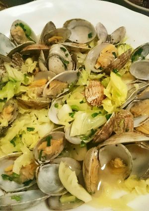 簡単1品あさりとキャベツのバターで酒蒸し-レシピのメイン写真
