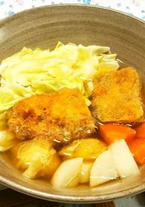 チーズ入りミルフィーユカツのスープ鍋-レシピのメイン写真