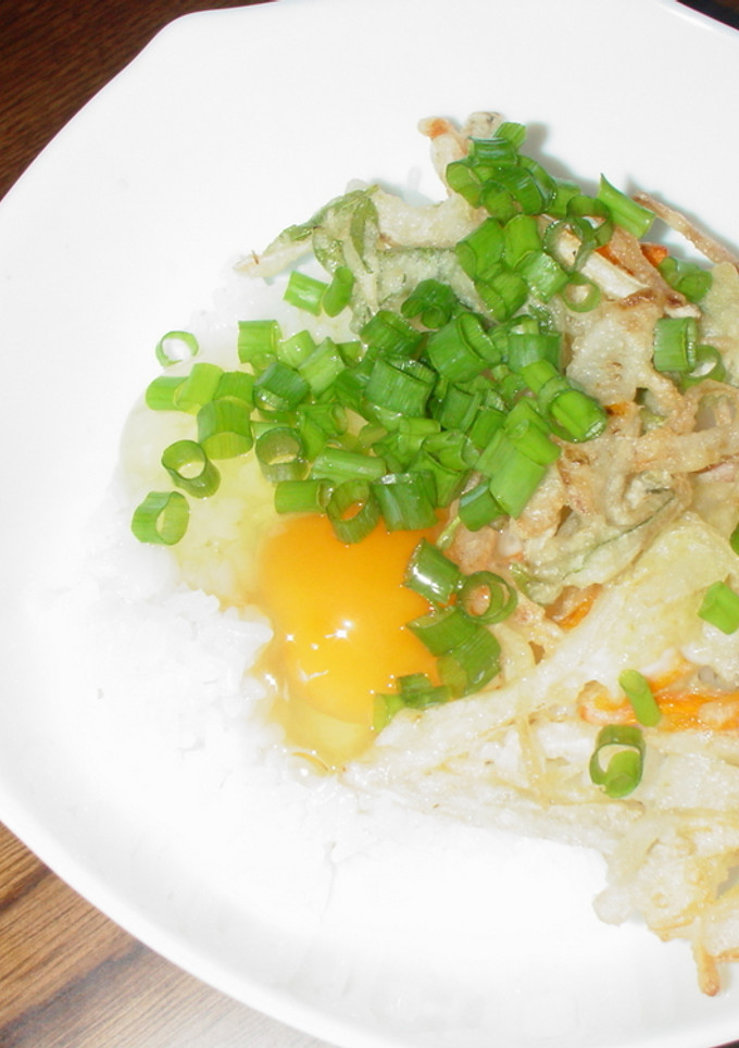 かき揚げ丼　ＯＮ　ＴＨＥ　卵-レシピのメイン写真