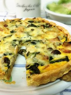 キノコとほうれん草のキッシュ-レシピのメイン写真