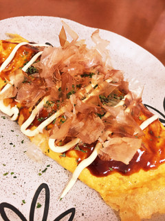簡単♪ちりめんじゃこと納豆のとん平焼き-レシピのメイン写真
