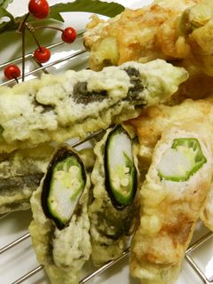 ねばとろオクラと里芋の天ぷら-レシピのメイン写真