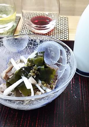 山独活と若布甘酢和え牛冷しゃぶ仕立て-レシピのメイン写真