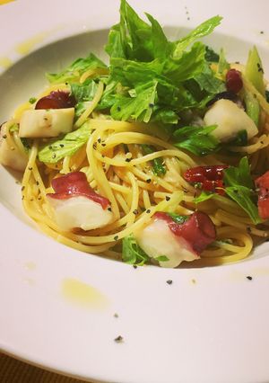 タコとセロリのパスタ〔オイルベース〕-レシピのメイン写真