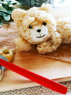 TEDの3Dクマおにぎりのつくり方♪-レシピのメイン写真