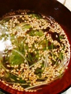 ささみと水菜の簡単スープ-レシピのメイン写真