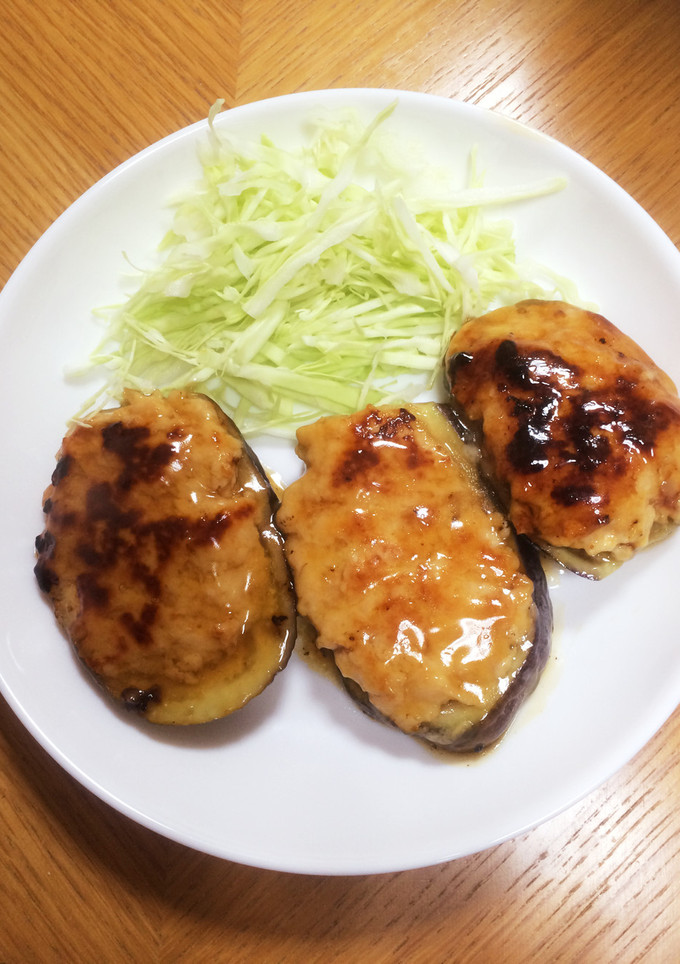 とろとろ炒めナス☆みそマヨ鶏つくねのせ♡-レシピのメイン写真