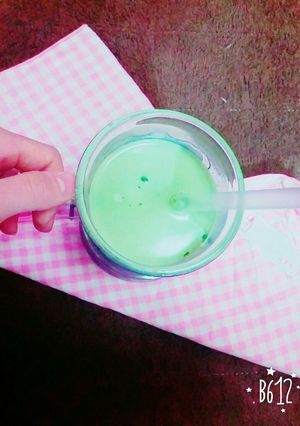 夜に飲むとやせる！？抹茶スキムミルク！-レシピのメイン写真