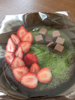 ☆ガトーショコラ☆抹茶で大人っぽくデコ☆-レシピのメイン写真