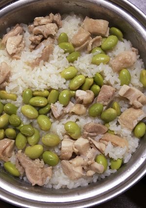 大メスティンで鶏豆ご飯-レシピのメイン写真