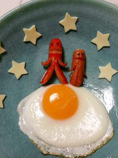 【宇宙人ソーセージ】月に立つ(朝食に)-レシピのメイン写真
